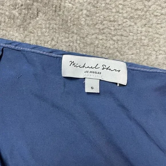 Michael Stars Women’s Small Blue Adjustable Tie Wrap Midi Skirt NWOT - Picture 5 of 5